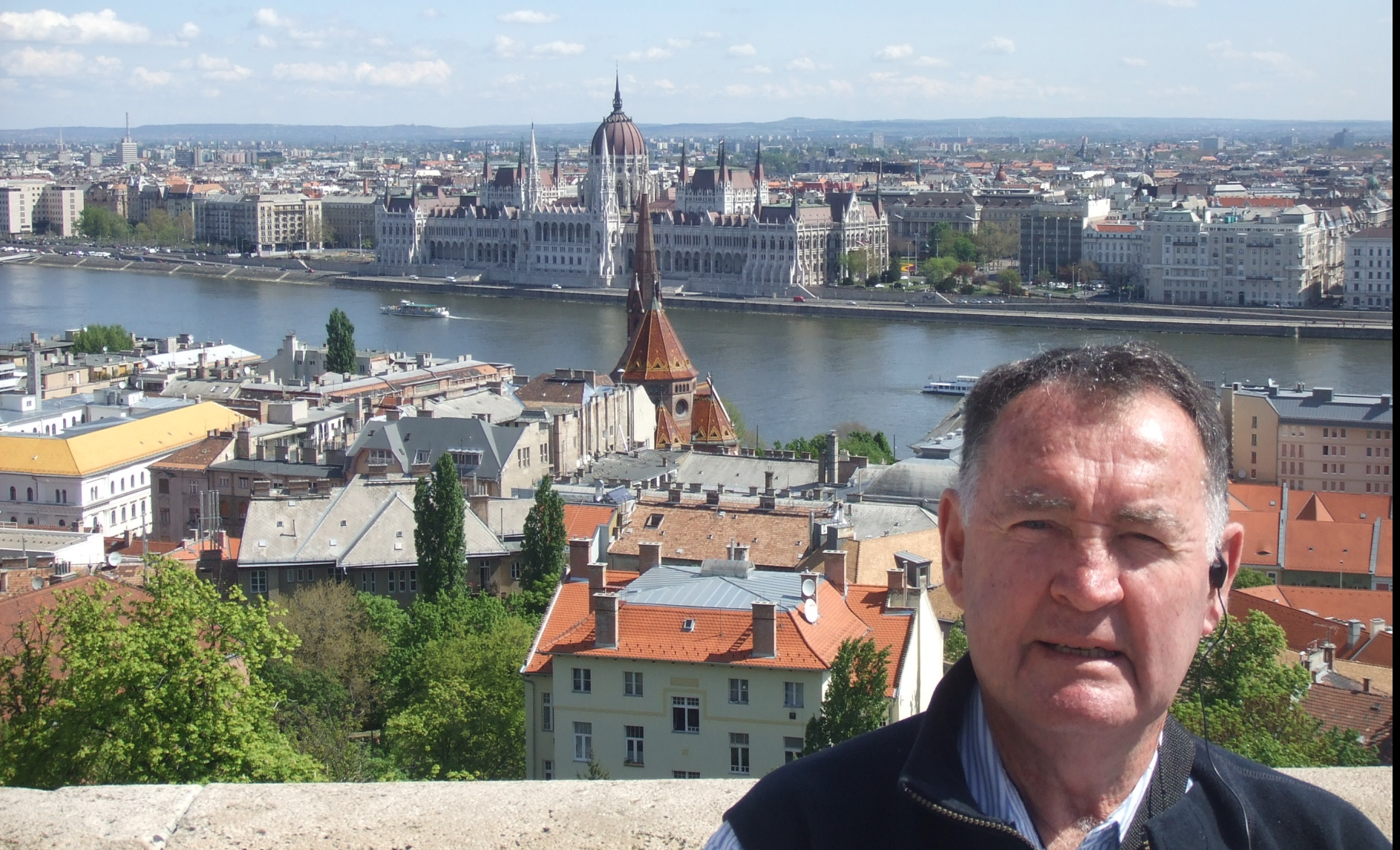 Dad in front of the Danube