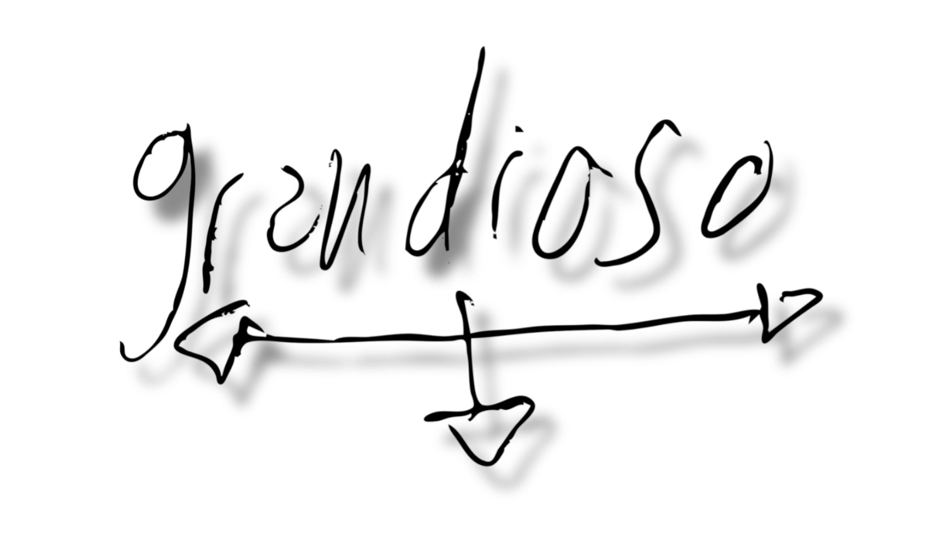 hand writing of grandioso