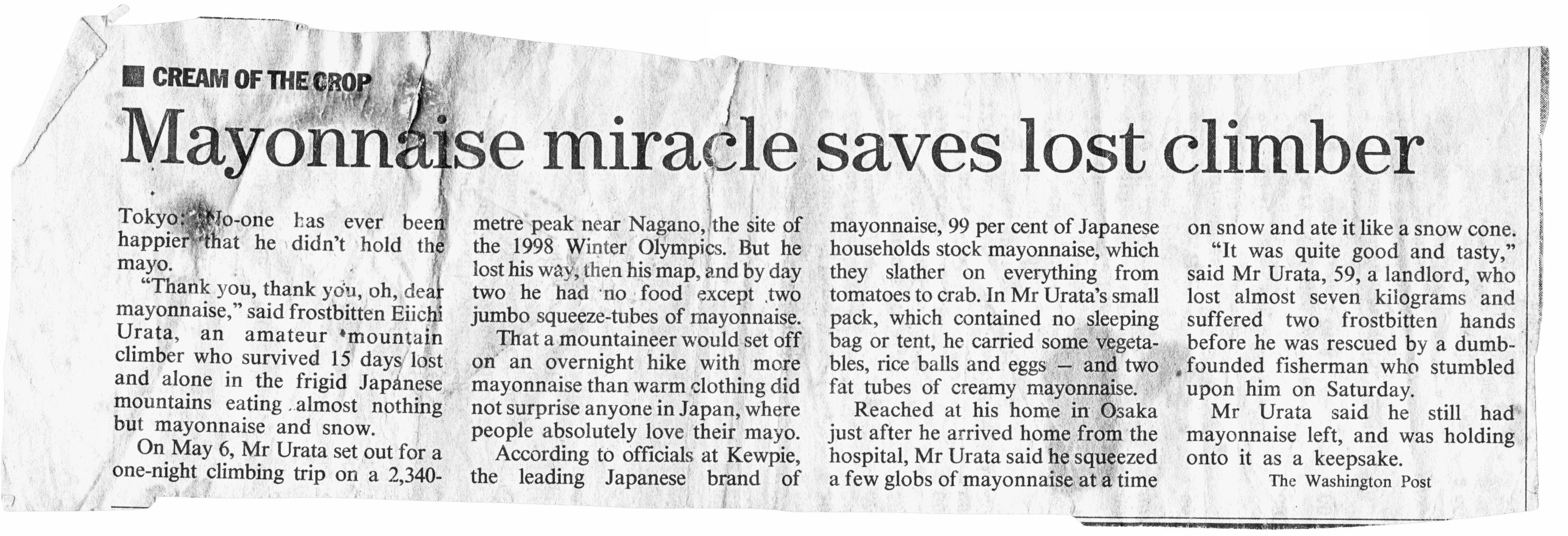 News Clipping from May 1999